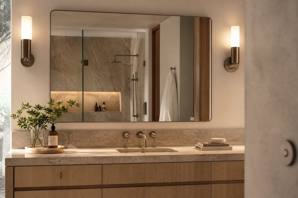 Applique salle de bain miroir