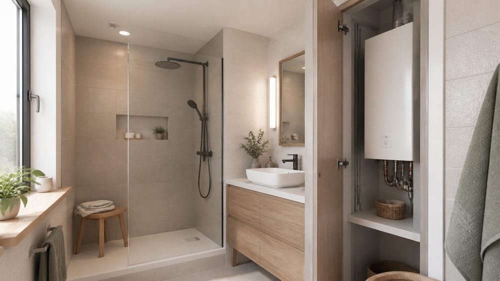 Chauffe-eau électrique instantané : puissance, débit et limites en salle de bain