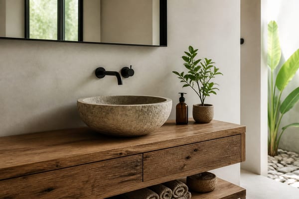 meuble salle de bain teck