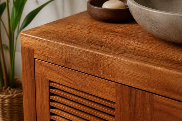 Meuble en teck pour salle de bain : 5 raisons qui expliquent sa resistance a l'humidite