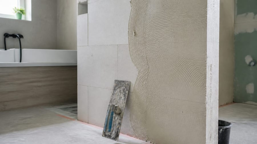 Enduit beton cellulaire salle de bain : méthode fiable en pièce humide