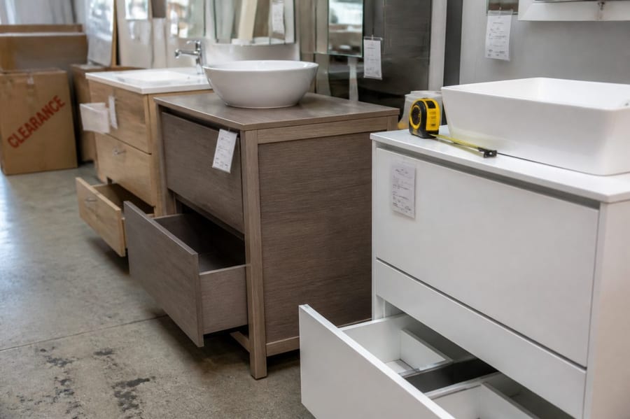Meuble de salle de bain en promo et déstockage : 7 vérifications décisives